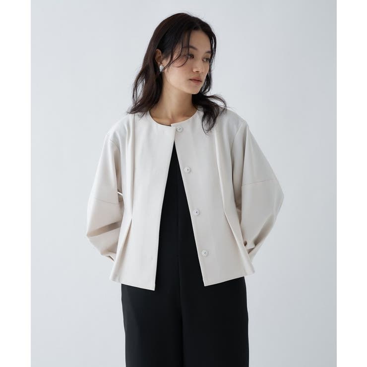 オフホワイト(003) | 【セットアップ／オケージョン／手洗い可】フォルムジャケット | cloenc