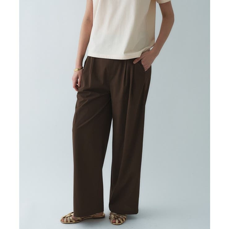 【接触冷感／UVカット／マシンウォッシュ】エアリークロスストレートパンツ | cloenc | 詳細画像4 