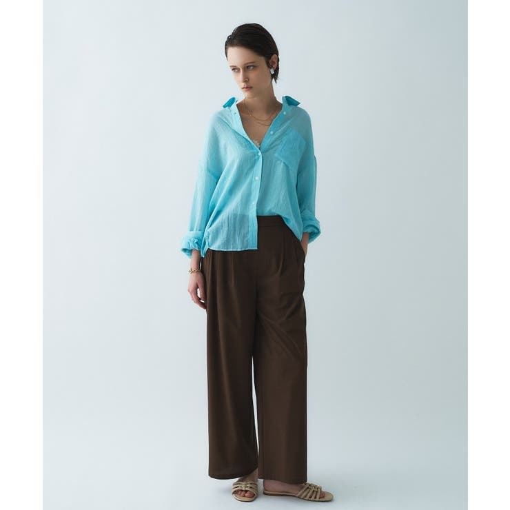 【接触冷感／UVカット／マシンウォッシュ】エアリークロスストレートパンツ | cloenc | 詳細画像8 