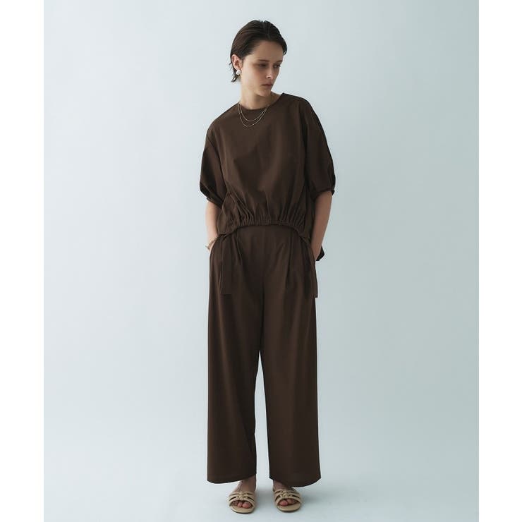 【接触冷感／UVカット／マシンウォッシュ】エアリークロスストレートパンツ | cloenc | 詳細画像9 