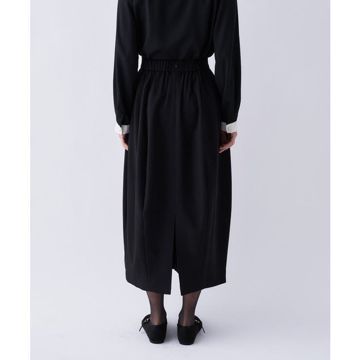 【セットアップ／オケージョン／マシンウォッシュ】コクーンツイルスカート | cloenc | 詳細画像14 