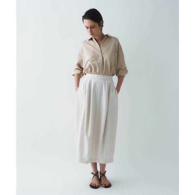 【セットアップ／マシンウォッシュ】コクーンツイルスカート | cloenc | 詳細画像13 