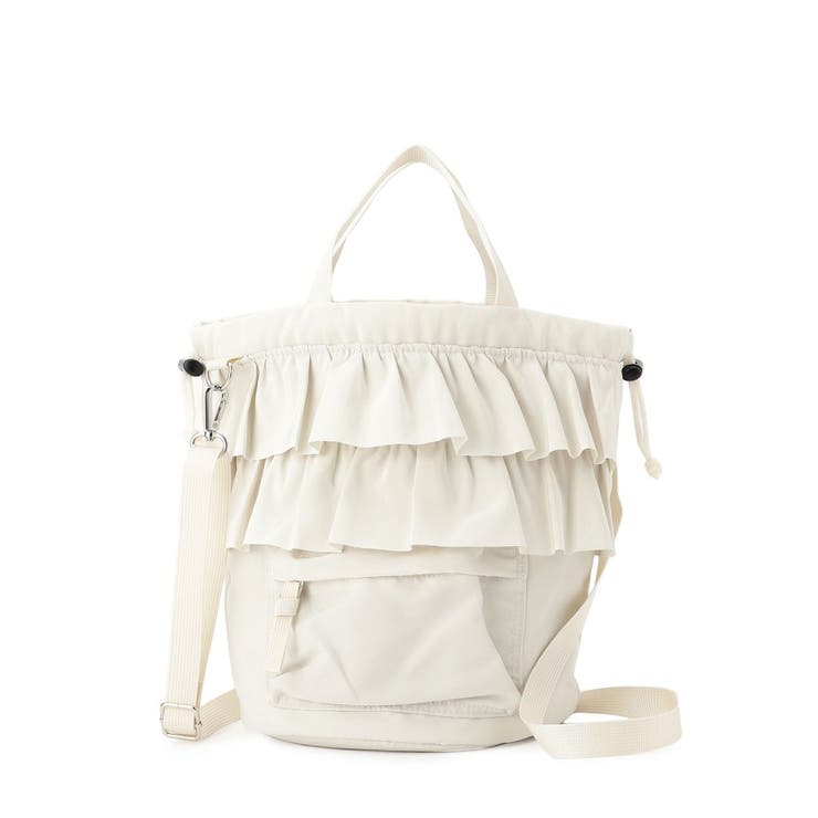アイボリー(004) | フリルバケツショルダーバッグ | cloenc