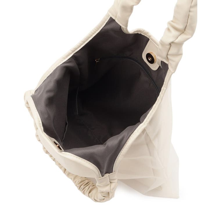 ギャザーハンドルチュールトートバッグ | cloenc | 詳細画像8 