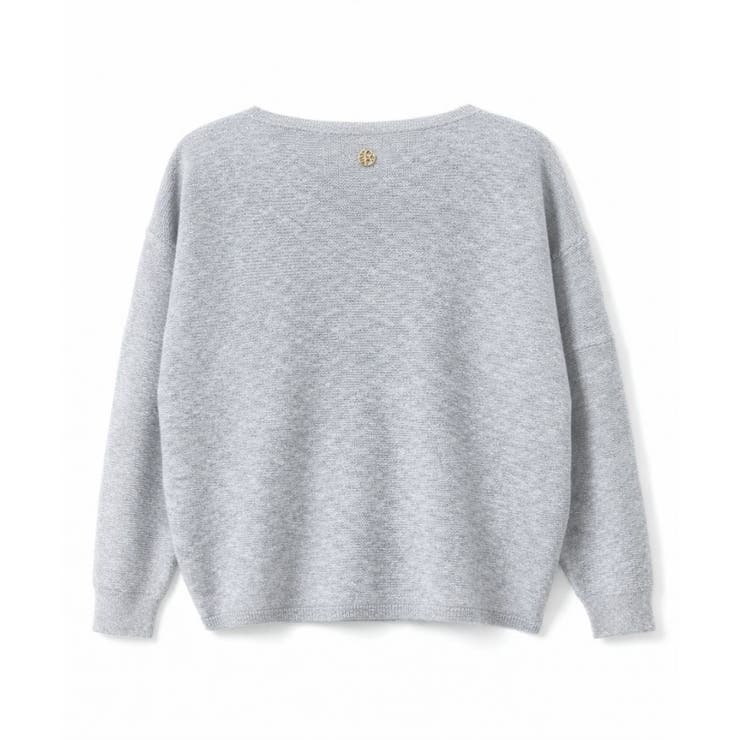 【手洗い可】Vネックラメガーターニット | cloenc | 詳細画像1 