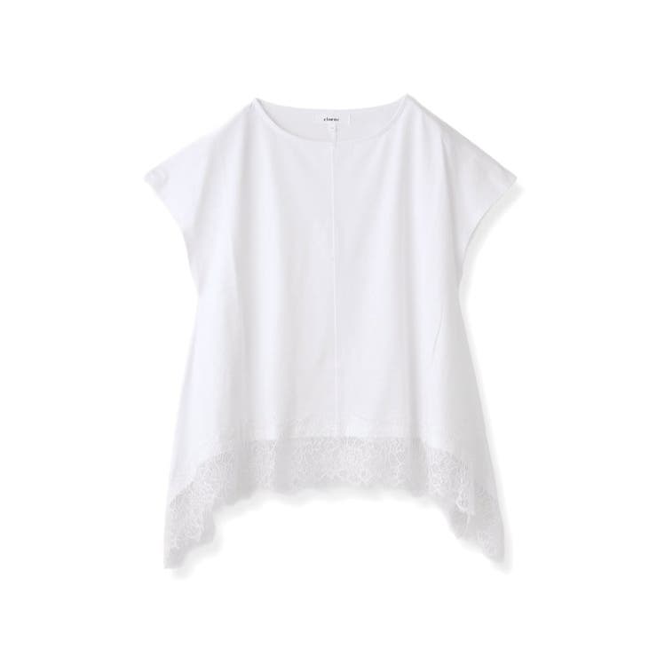 【ひんやり／UVカット】レース フレンチスリーブプルオーバー | cloenc | 詳細画像1 