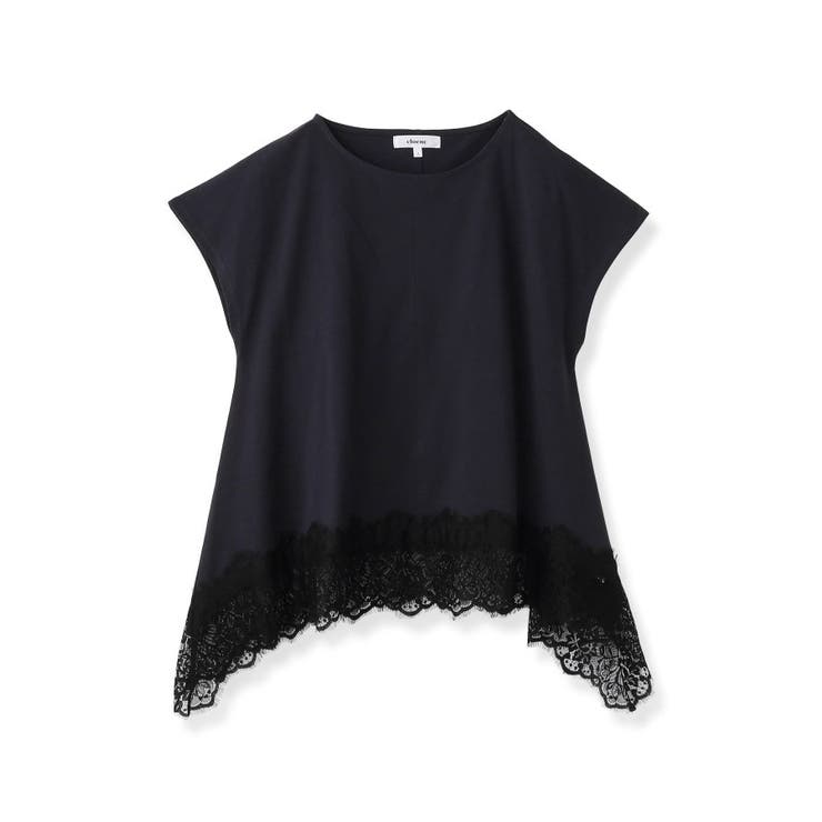 ネイビー(094) | 【ひんやり／UVカット】レース フレンチスリーブプルオーバー | cloenc