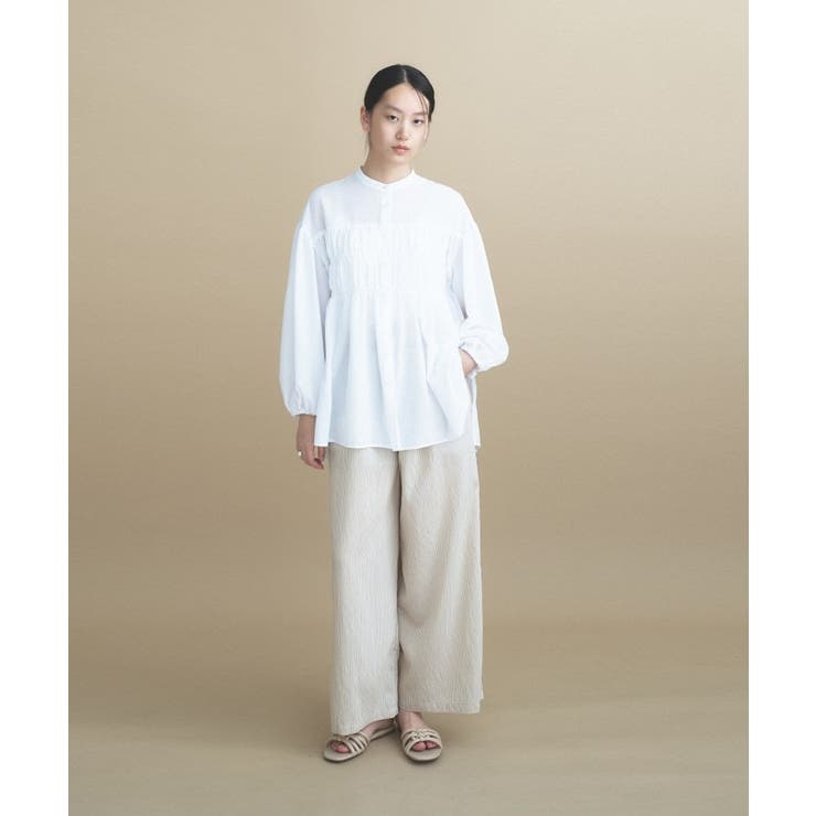 【マシンウォッシュ】シャーリング チュニックブラウス | cloenc | 詳細画像7 