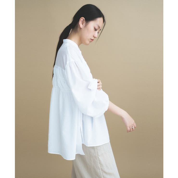 【マシンウォッシュ】シャーリング チュニックブラウス | cloenc | 詳細画像10 