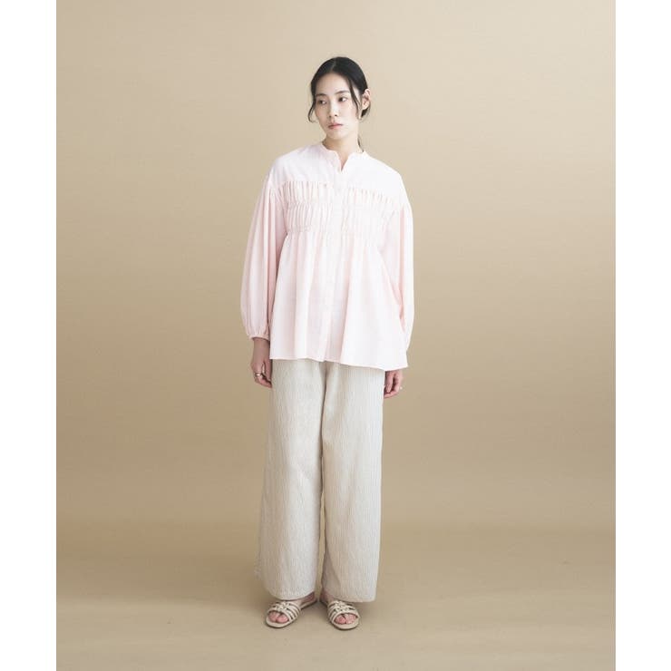 【マシンウォッシュ】シャーリング チュニックブラウス | cloenc | 詳細画像12 