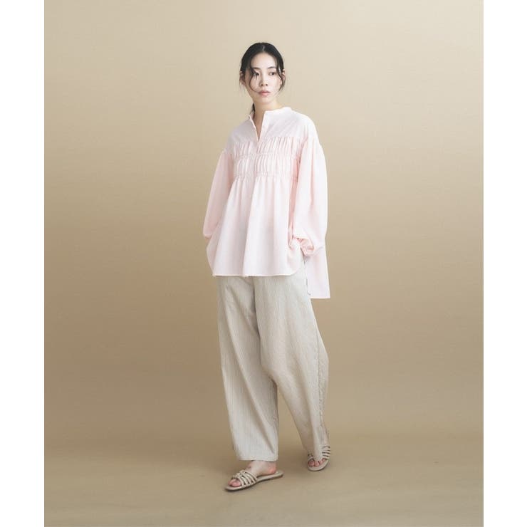【マシンウォッシュ】シャーリング チュニックブラウス | cloenc | 詳細画像13 