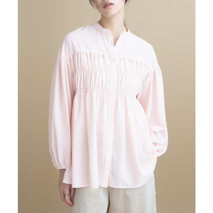【マシンウォッシュ】シャーリング チュニックブラウス | cloenc | 詳細画像15 