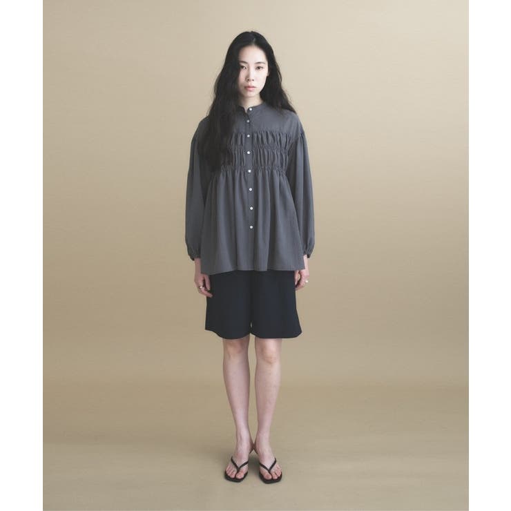 【マシンウォッシュ】シャーリング チュニックブラウス | cloenc | 詳細画像18 