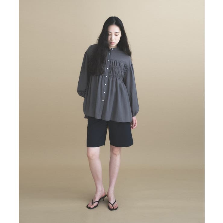 【マシンウォッシュ】シャーリング チュニックブラウス | cloenc | 詳細画像19 