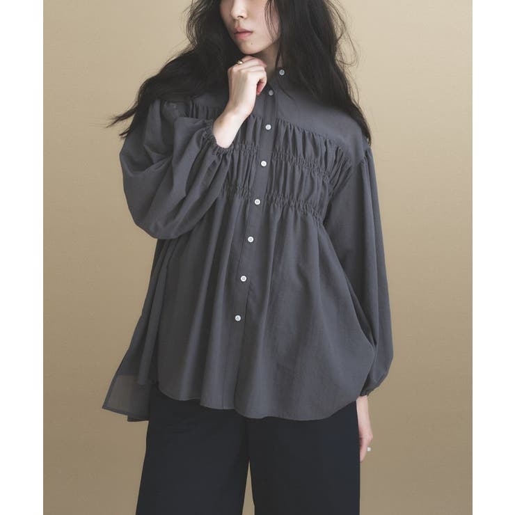 【マシンウォッシュ】シャーリング チュニックブラウス | cloenc | 詳細画像21 
