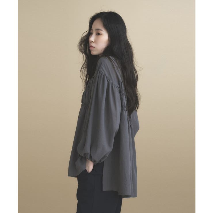 【マシンウォッシュ】シャーリング チュニックブラウス | cloenc | 詳細画像22 