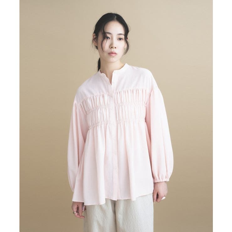【マシンウォッシュ】シャーリング チュニックブラウス | cloenc | 詳細画像25 