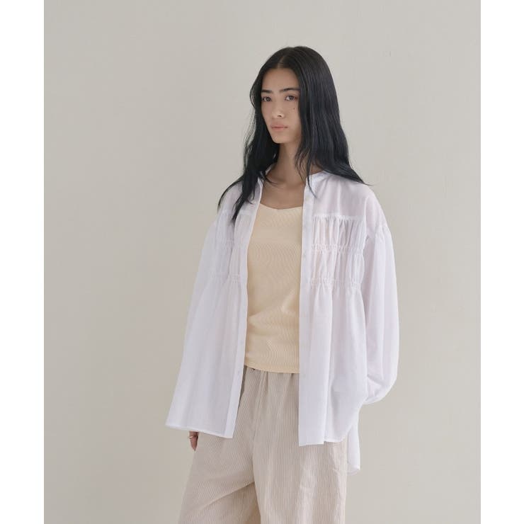 【マシンウォッシュ】シャーリング チュニックブラウス | cloenc | 詳細画像4 