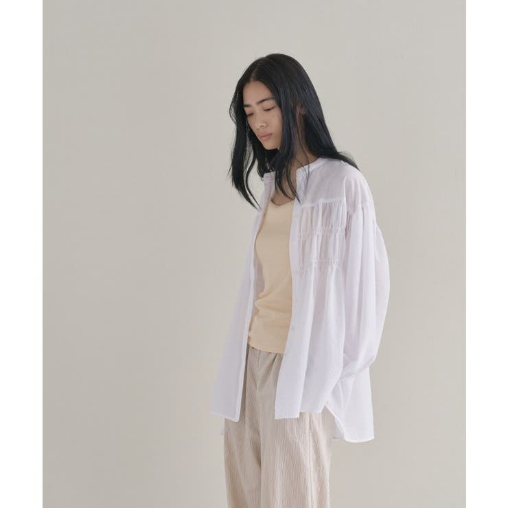 【マシンウォッシュ】シャーリング チュニックブラウス | cloenc | 詳細画像5 