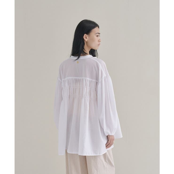 【マシンウォッシュ】シャーリング チュニックブラウス | cloenc | 詳細画像6 