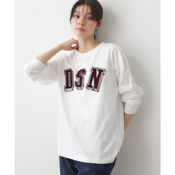 ホワイト(002) | 【ユニセックス/洗える】ビッグロゴロンT | Dessin