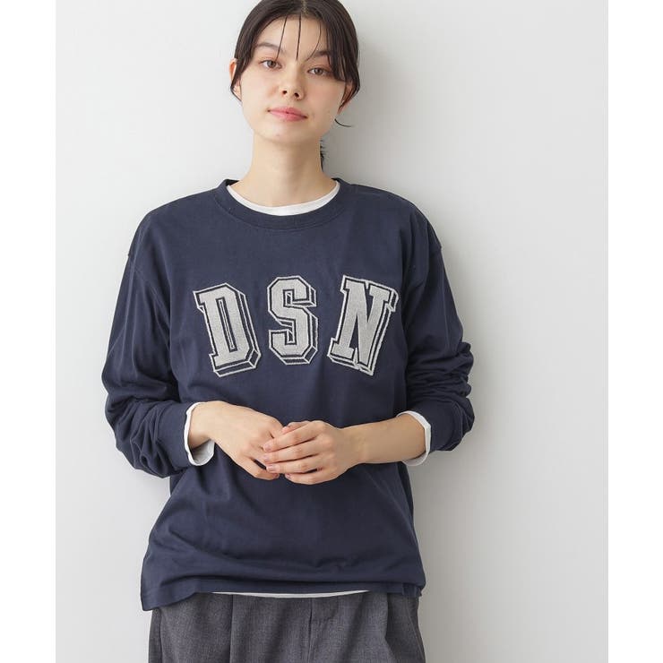 ネイビー(094) | 【ユニセックス/洗える】ビッグロゴロンT | Dessin