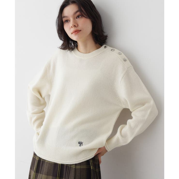 ホワイト(002) | 【ユニセックス】ウールカシミヤ | Dessin