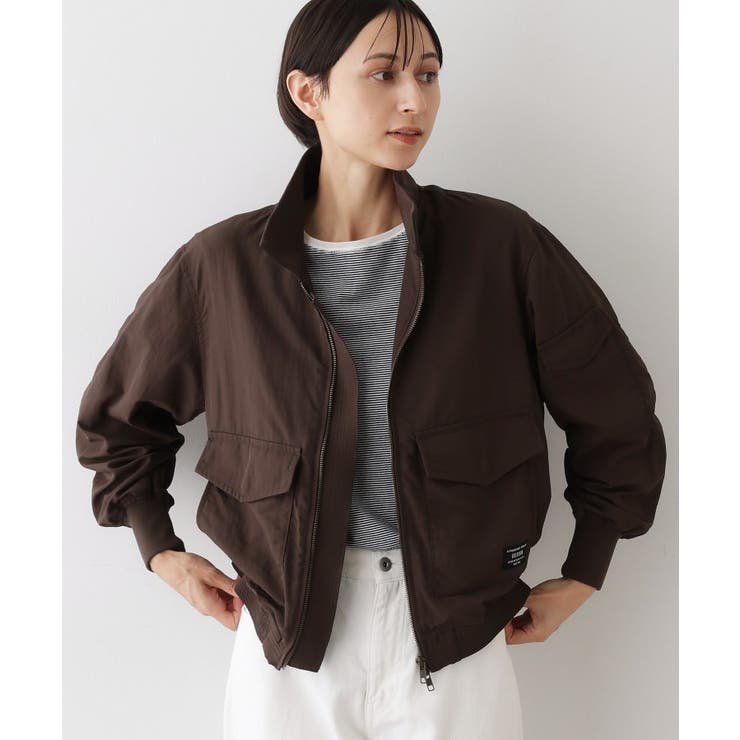 ブラウン(044) | 【ユニセックス・軽量】ナイロンブルゾン | Dessin