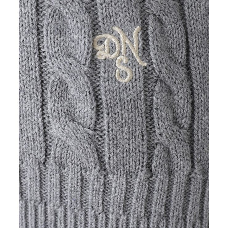 【ユニセックス・洗える】クルーネックケーブルニット | Dessin | 詳細画像4 