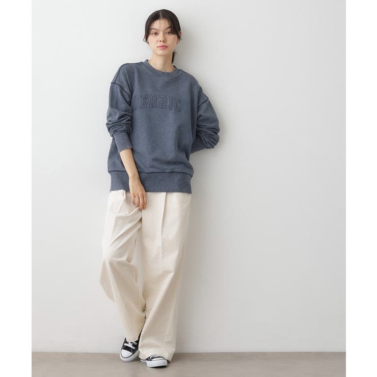 【ユニセックス/洗える】ケミカルウォッシュ裏毛トレーナー | Dessin | 詳細画像3 