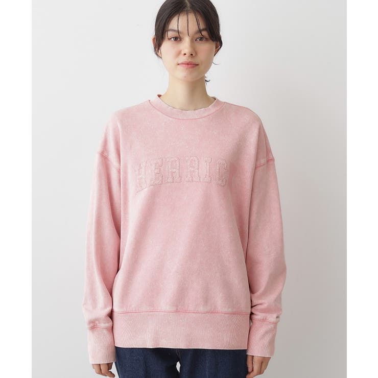 【ユニセックス/洗える】ケミカルウォッシュ裏毛トレーナー | Dessin | 詳細画像9 