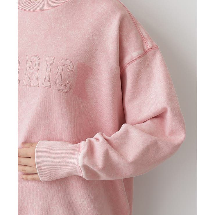 【ユニセックス/洗える】ケミカルウォッシュ裏毛トレーナー | Dessin | 詳細画像13 