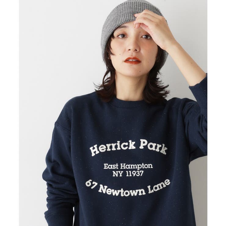 ネイビー(094) | 【ユニセックス/洗える】ネップ裏毛スウェットトレーナー | Dessin