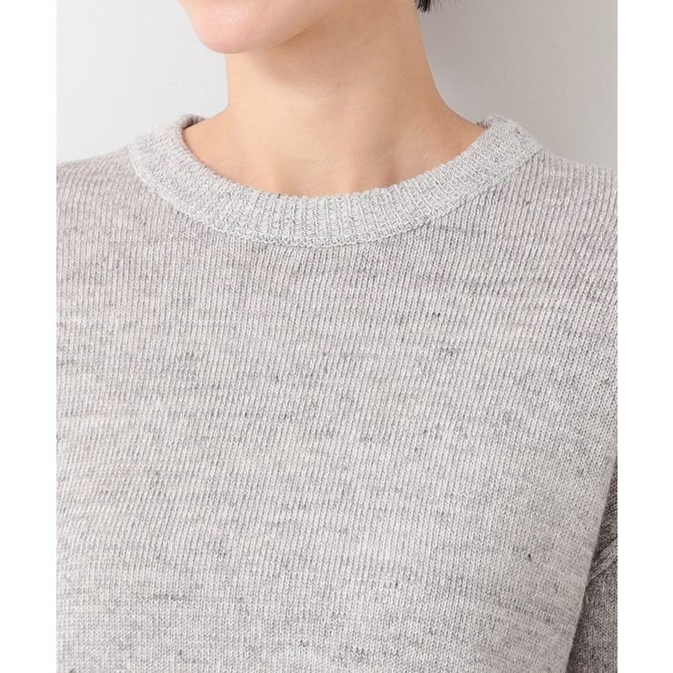 【ユニセックス】コットンリネン杢ニット | Dessin | 詳細画像12 