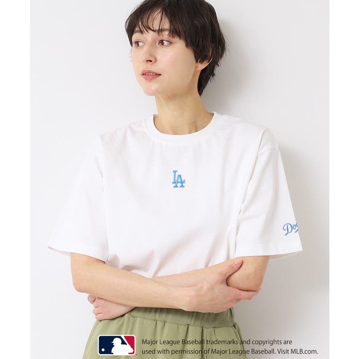ホワイト(002) | 【ユニセックス】MLB/ロゴ入りTシャツ | Dessin