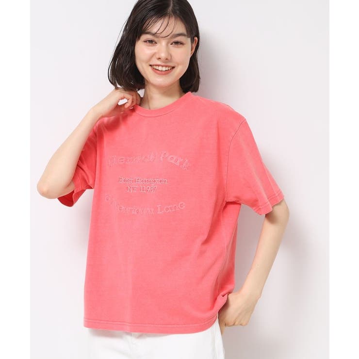 レッド(062) | 【ユニセックス・洗える】ピグメントロゴTシャツ | Dessin