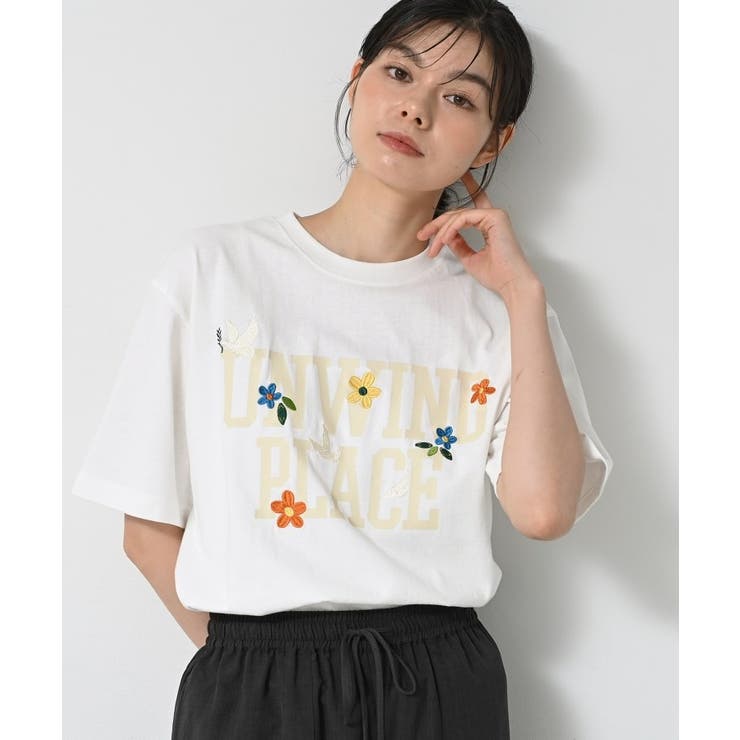 ロゴ刺繍Tシャツ | Dessin | 詳細画像1 