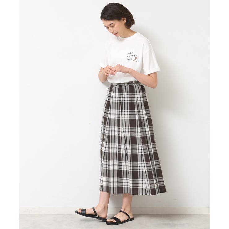 【ユニセックス・洗える】Deddy刺繍入り オーガニックコットンTシャツ | Dessin | 詳細画像3 