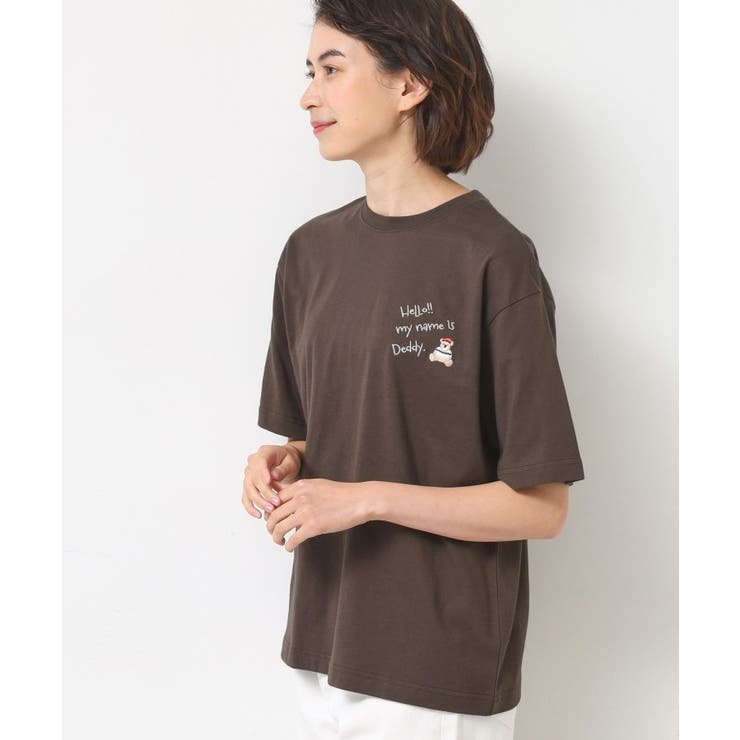 【ユニセックス・洗える】Deddy刺繍入り オーガニックコットンTシャツ | Dessin | 詳細画像10 