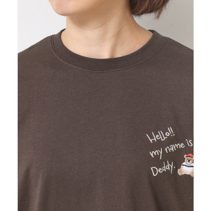 【ユニセックス・洗える】Deddy刺繍入り オーガニックコットンTシャツ | Dessin | 詳細画像16 