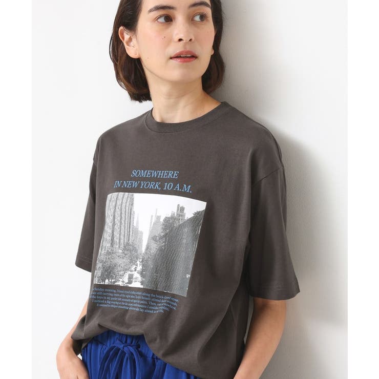 チャコールグレー(014) | 【ユニセックス・洗える】オーガニックコットンロゴ入りTシャツ | Dessin