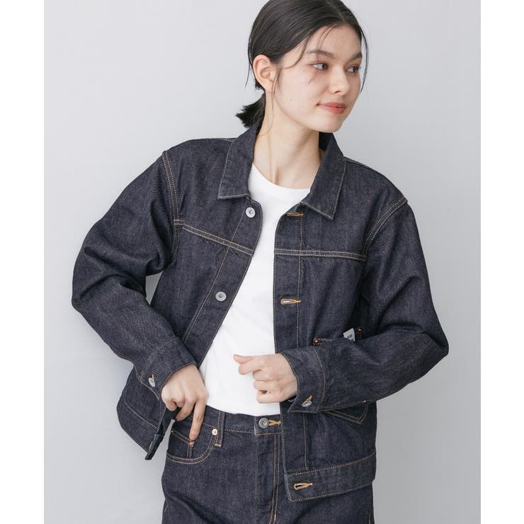 ネイビー(094) | 【ユニセックス】セルヴィッジデニムジャケット | Dessin