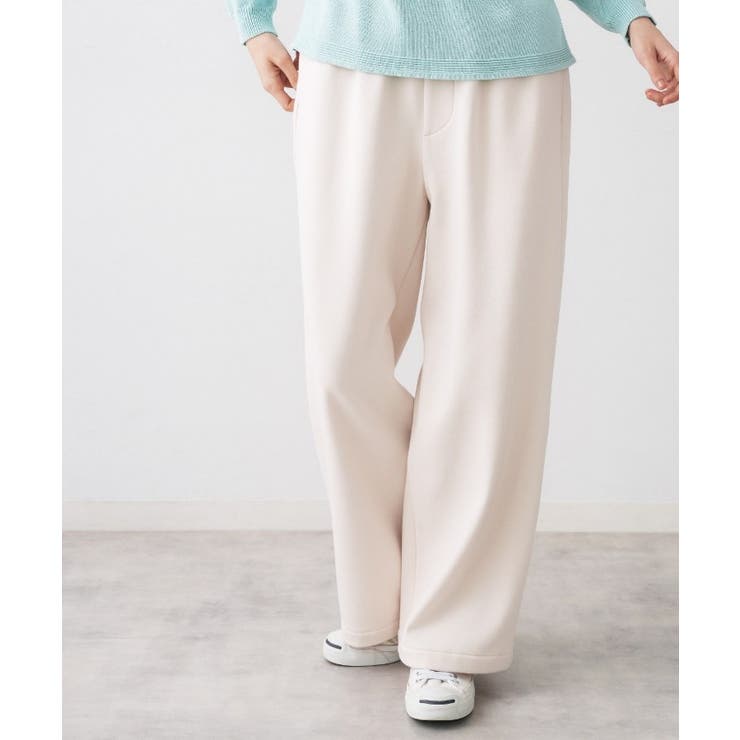 アイボリー(004) | 【ユニセックス/洗える】裏起毛パンツ | Dessin