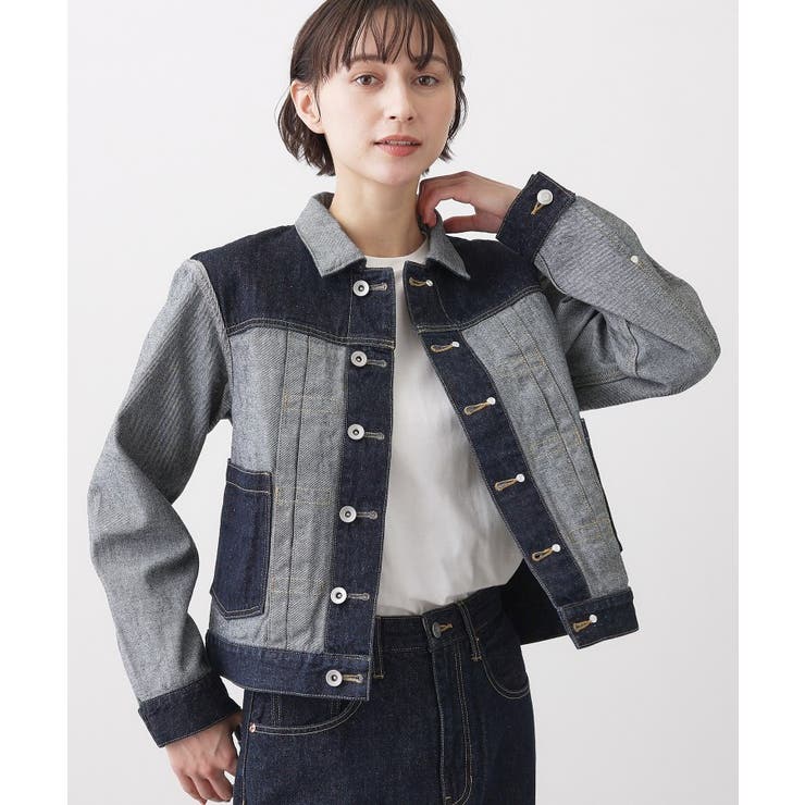 ネイビー(094) | 【ユニセックス/2WAY】リバーシブルデニムジャケット | Dessin