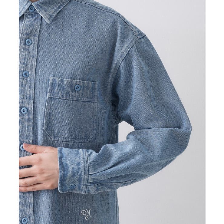 【ユニセックス/洗える】10OZデニムシャツ | Dessin | 詳細画像13 