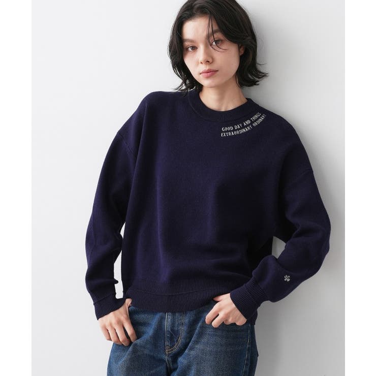 【ユニセックス/洗える】ロゴ刺繍入りコットンジャカード | Dessin | 詳細画像5 