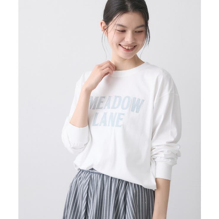 【洗える】コットンロゴロングTシャツ | Dessin | 詳細画像1 
