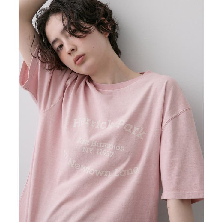 ピンク(071) | 【ユニセックス/洗える】ピグメントロゴTシャツ | Dessin