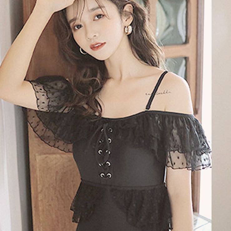 フェアリーリボンスイムウエア【スイムウエア】水着 オフショルダー