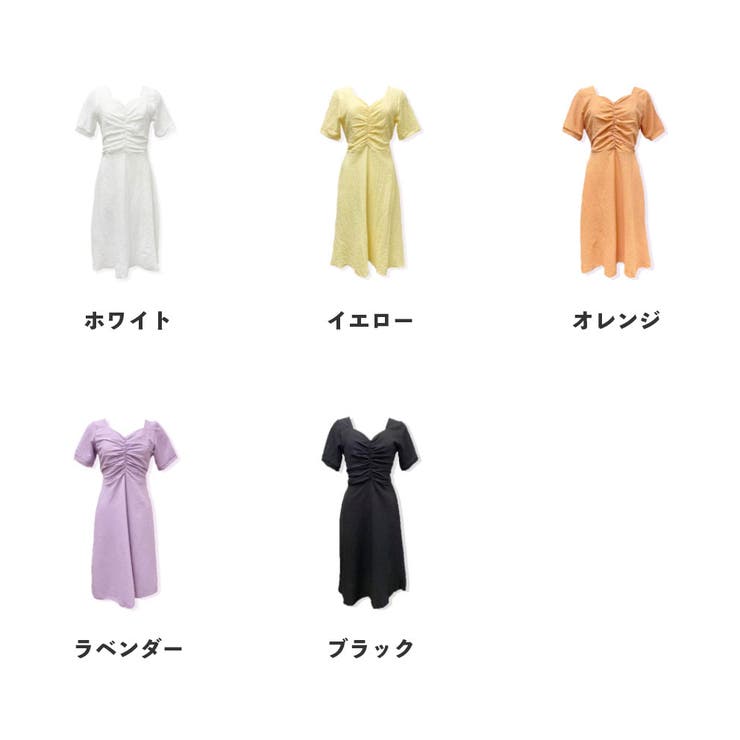 【OP】ショートスリーブAラインワンピース/トップス/ワンピ/Aラインワンピース/カラーワンピース/ワンピース/ワンピ/ワッフル生地/半袖/ロングスリーブ/M/L/PREMINA/韓国